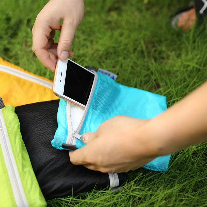 Outdoor Waterproof Bag with Hook Zipper Storage bag Pocket Pouch 4 Colors bag for Camping Hiking Drift Diving Swimming Bag