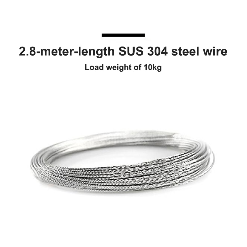 Retractable Clothesline Laundry Hanger Wall Drying Rack Rope Indoor Outdoor Clothes Dryer Line Stainless Steel Clothes Line