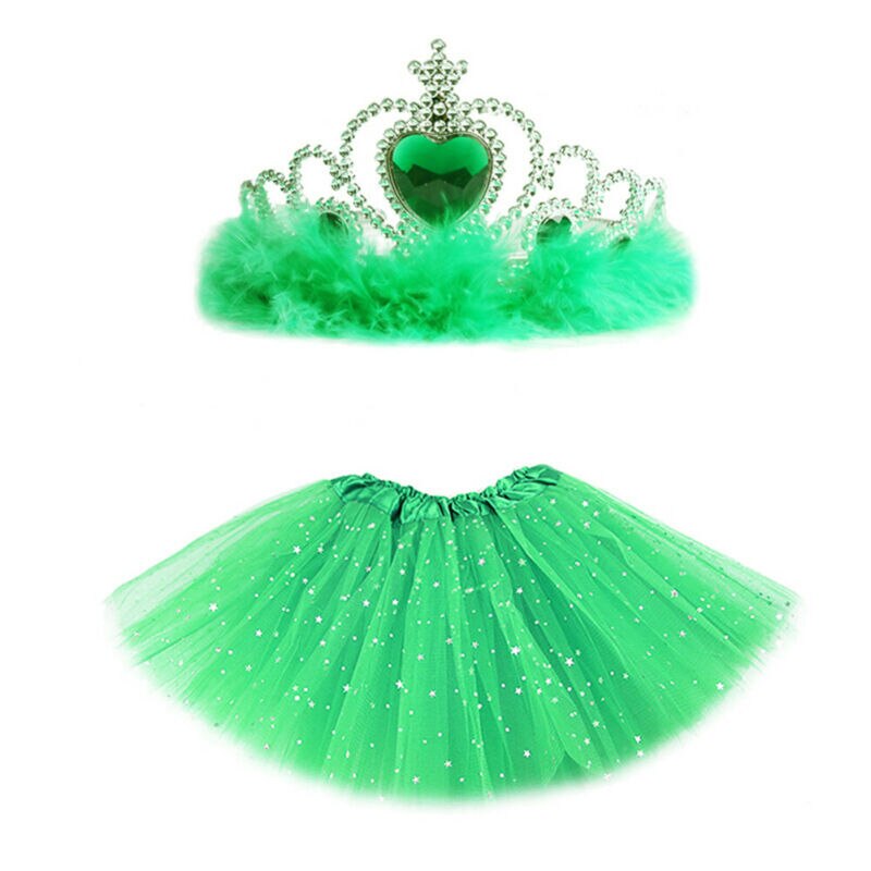 Minifaldas de de baile de Ballet para bebé, tutú de princesa de tul, accesorios para fotos de corona, 2 uds., verano