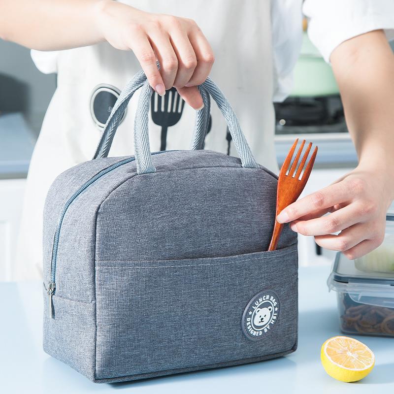 Draagbare Lunch Tas Thermische Geïsoleerde Lunch Box Tote Koeler Handtas Bento Pouch Diner Container School Voedsel Opslag Zakken