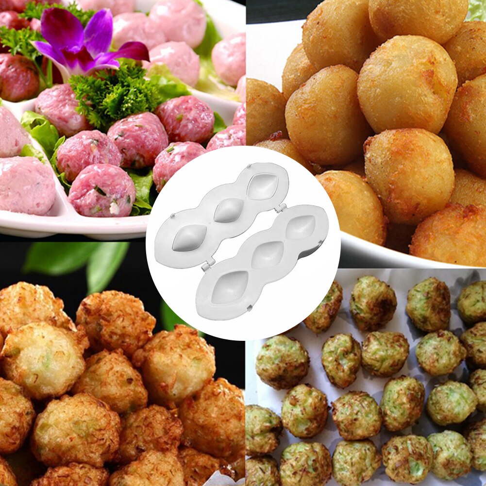 Molde Manual para hacer albóndigas, herramientas de cocina, aparato de relleno, procesador de carne picada, Rollo, Decoración de Pastel y postre