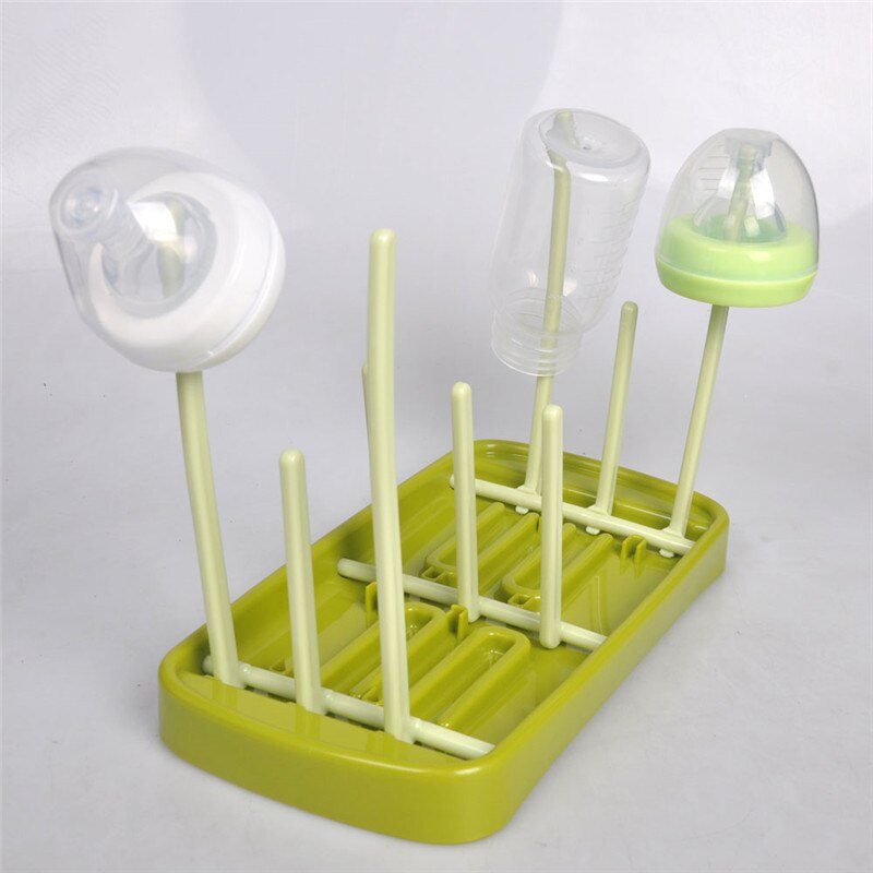 Babyflaske dræning tørrestativer flaske tørre rack blå babyflaske rengørings tørretumbler dræning opbevaring tørrestativ babyflaskeholder