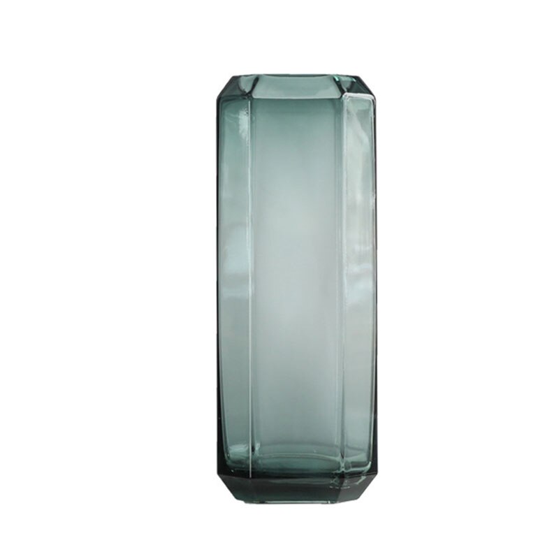 Hexagon Transparent Glass Vase Home Decoration Flower Arrangement Office Display Furnishing 3D Solid Hydroponics Crafts