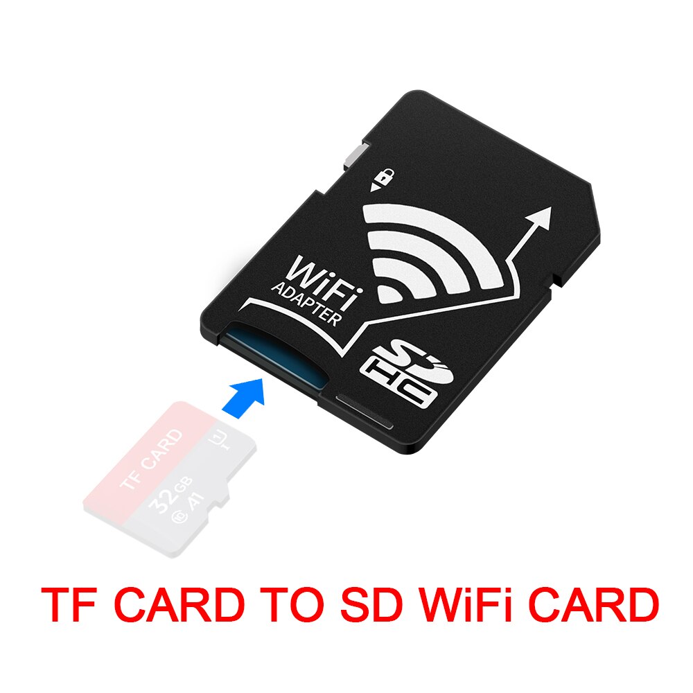 KARTOMAN mikro SD TF na CF/SD Wifi czytnik kart pamięci konwerter adapter MicroSD SDHC na kompaktowy Lampa błyskowa typ I: SDWF