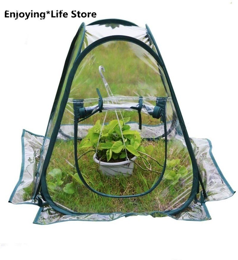Mini pop-up kas tuinieren bloempot afdektent transparant pvc warme kamer achtertuin bloemenschuilplaats klein binnen buiten