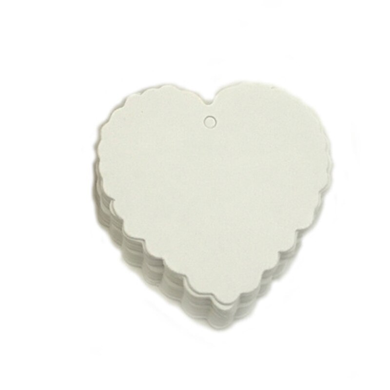 100 stk 6*5.5cm hjerte etiket brun kraft / sort / ... – Grandado