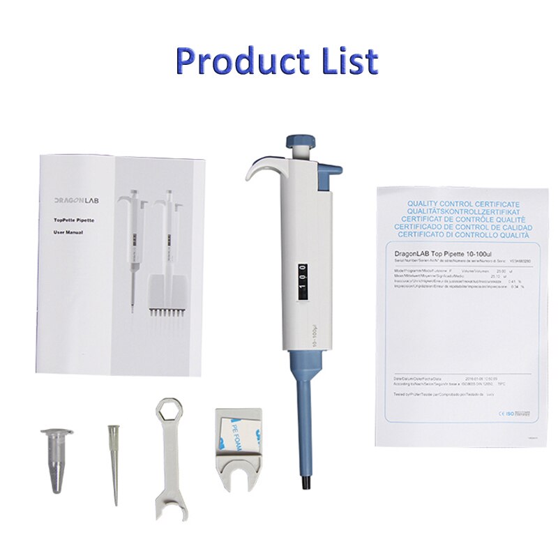 0.1-2.5ul Digitale Verstelbare Micro Pipet Micropipet Pipettor Gun Met 10ul Tip