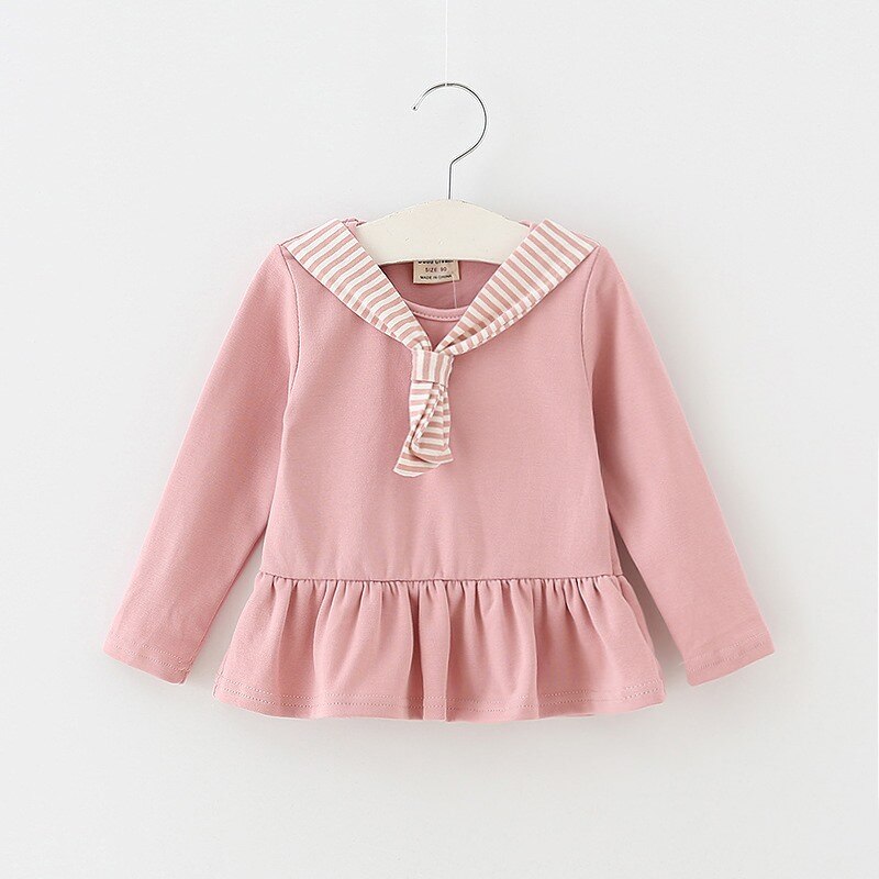 Del bambino Della Ragazza delle parti superiori del cotone infantile del manicotto magliette delle ragazze 2019 nuove Tendenze dei bambini t-shirt di moda costumi infantili bebes vestiti: Colore rosa / 24M