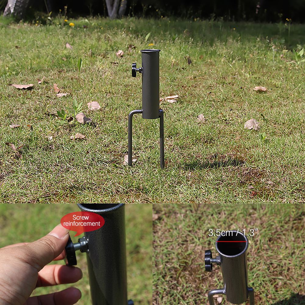 Regenschirm Boden Spitze Sonnenschirm Ständer Halfter Metall Ich bin Freien Stehen Strand Einsatz Stecker Garten Zubehör