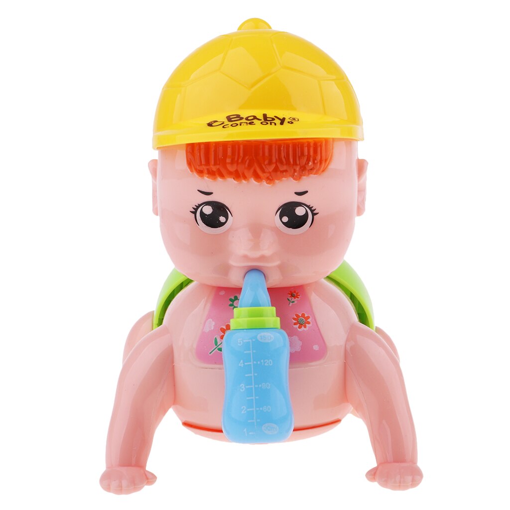 Simulatie Baby Fles Pop Elektrische Knipperende Muziek Kruipen Peuter Speelgoed