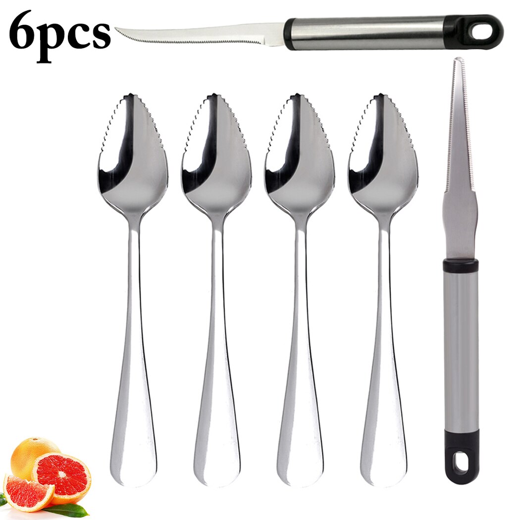 4Pcs Fruit Lepel Multi-purpose Fruit Opscheplepel Grapefruit Cutter Met Dunschiller Keuken Gereedschap & Gadgets effen Kleur