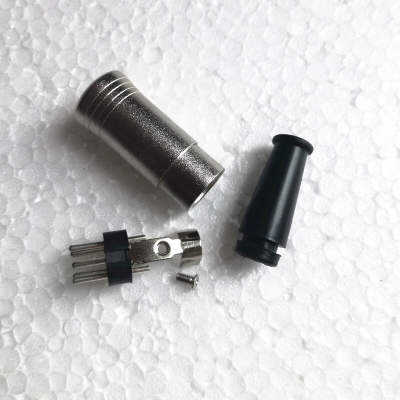 5 Stift Lärm Stecker stecker männlich Jack Metall Silber überzog stecker