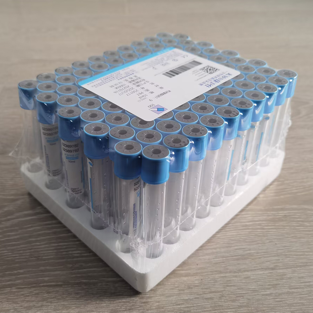 100Pc Blood collection coagulation sodium citrate plastic tube sterile negative pressure vacuum blue cap anticoagulant tube
