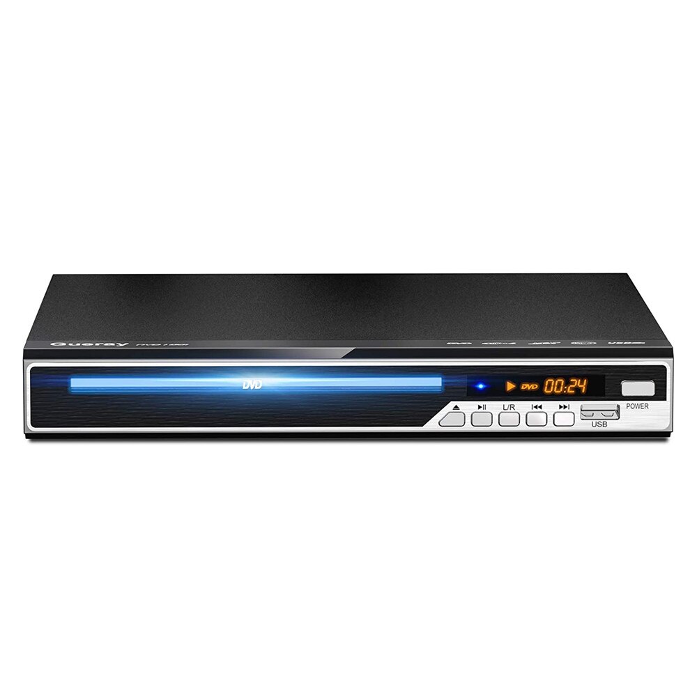 Reproductor de DVD compacto con pantalla LED para el hogar, control remoto de Audio en casa, compatible con función de copia de CD para conexión de TV