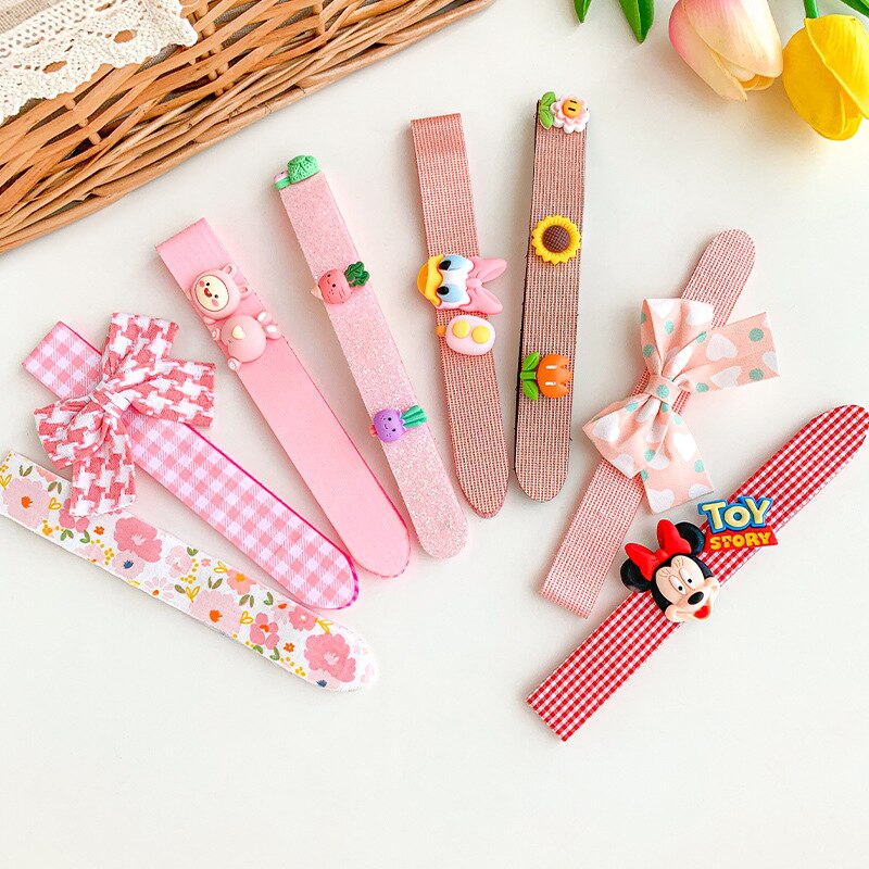 3Pcs Hook &amp; Loop Haarband Kinderen Zomer Pony Stickers Meisjes Gebroken Haar Hoofdbanden Meisjes Hoofdbanden Post Haaraccessoires