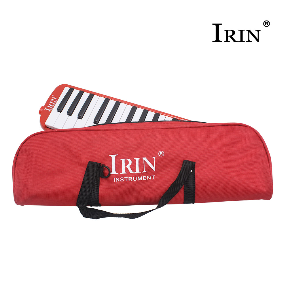 IRIN 32-toetsen mondharmonica Melodica ABS piano met tas Draagbaar mondharmonica voor muziekliefhebbers en beginners Toetsenbordinstrumenten: Rood