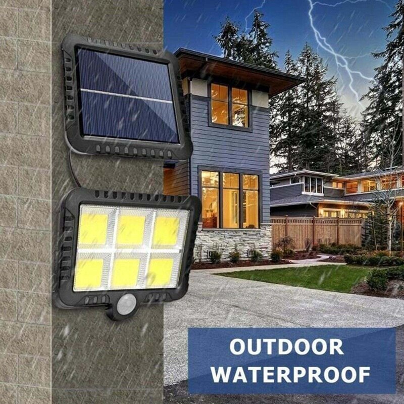 Led-zonnelamp, infrarood bewegingssensor voor menselijke beveiliging, buitenverlichting, waterdichte tuinmuur, zonnelamp, padverlichting