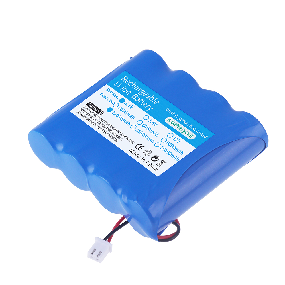 1S4P 3.7V 18650 12000mah Rechargeable Lithium Battery Pack Fishing LED Light Bluetooth Speaker 4.2V Emergency DIY Batteries