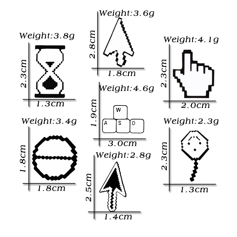 Creatieve Computer Cursor Pictogrammen Emaille Pin... – Vicedeal
