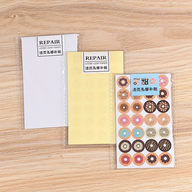 10 -pack 280 gaten diy gat reparatie stickers losse bladen  a4 a5 a6 notitieboek ring stickers kinderzegel stickers papieren label