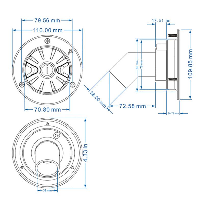 Rv Onderdelen Filler Hals Voor Caravan Water Tanks Plastic Gravity Verse Water Vullen Hatch Entry Camper Trailer Met 2 Sleutels motorhom