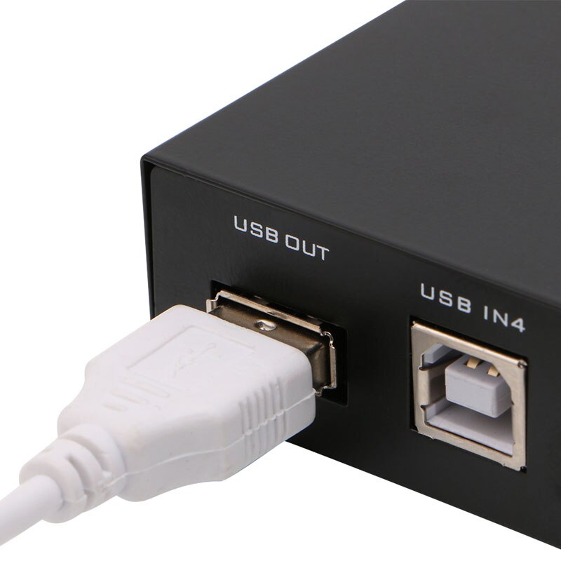 Caja de adaptador de interruptor para impresora, dispositivo para compartir de 4 puertos USB 2,0, para escáner de PC