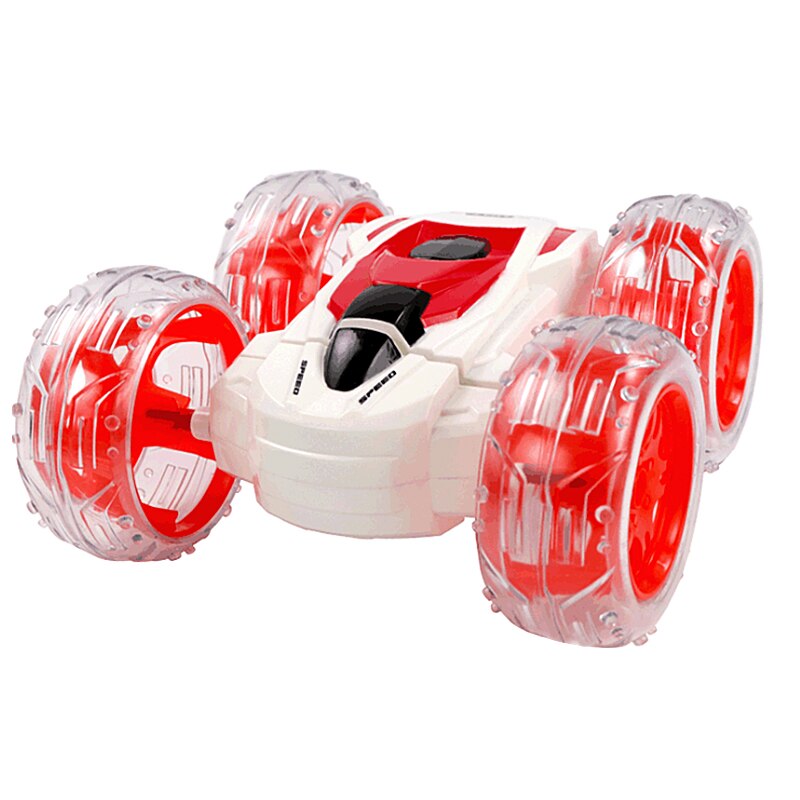 Coche teledirigido de 2,4G y 4 canales para niños, coche con deformación de acrobacias, Rock Crawler, coche con tapa de 360 grados, Robot de juguete para niños: Red