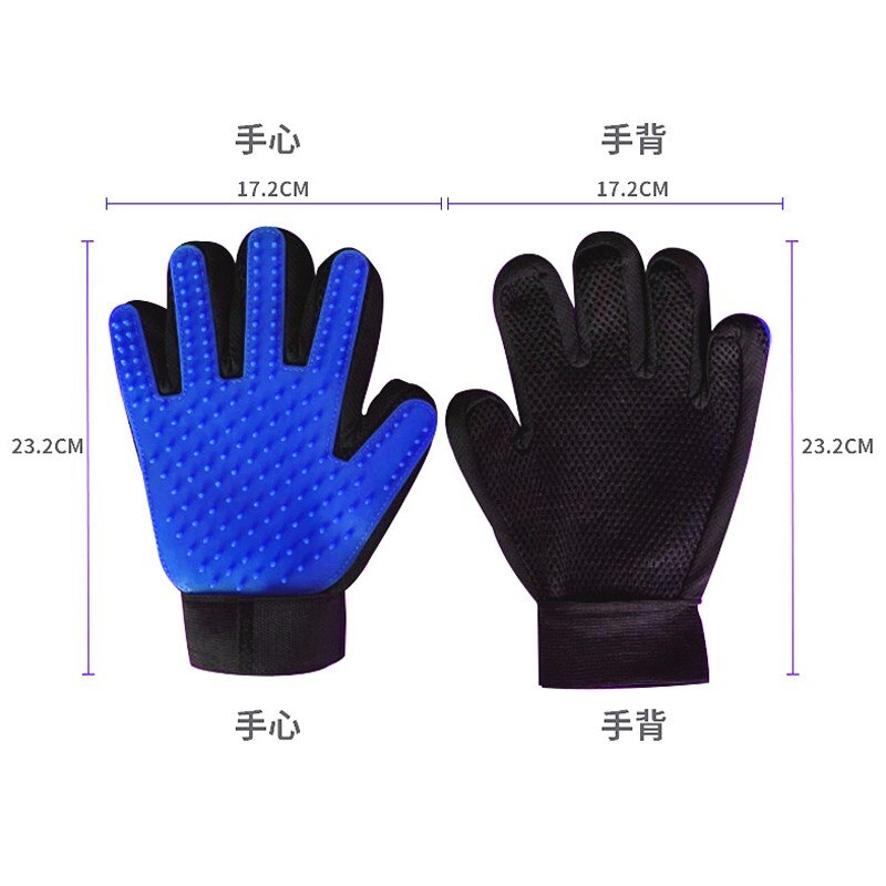 Silicone Pet Dog Cat Grooming Gloves Pet Cat Massage Glove Hair Brush Shower Comb Dog Bath Deshedding Cleaning Tool