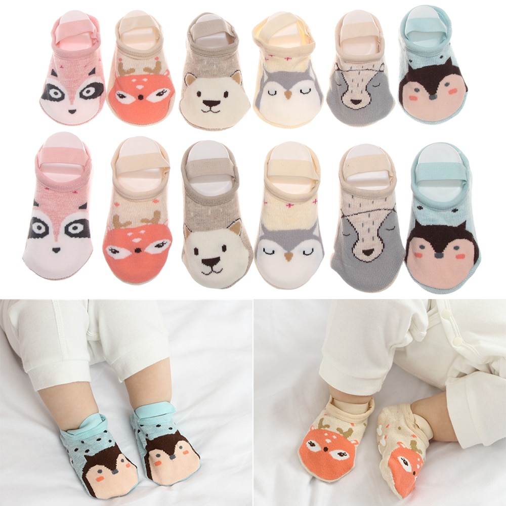 1 paire de chaussures mignonnes pour bébés tout-petits | Chaussettes de sol antidérapantes en coton, chaussons de premiers marcheurs, chaussons confortables pour garçons et filles