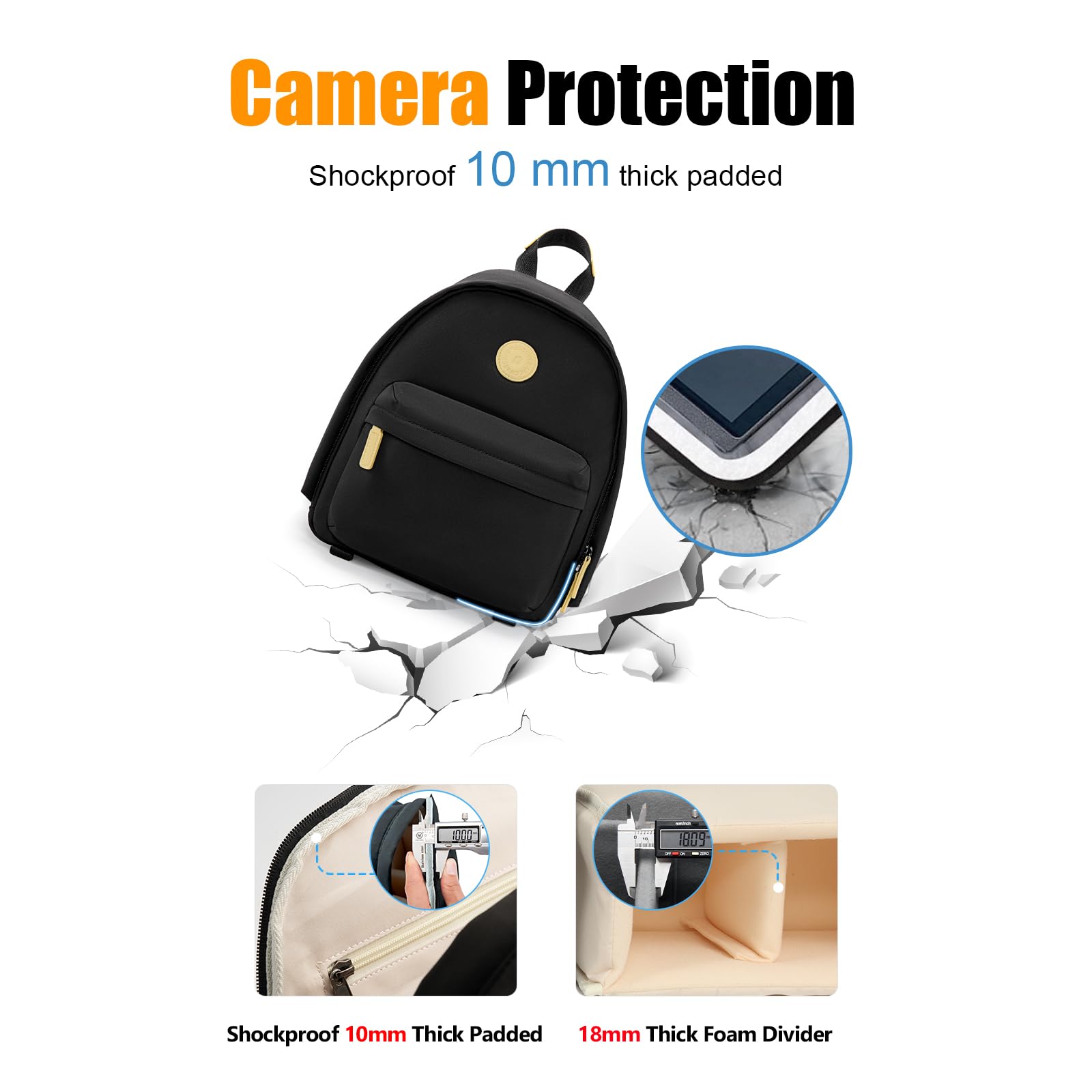Camera bag backpack large capacity camera bag waterproof storage double shoulder camera backpack single lens reflex camera bag