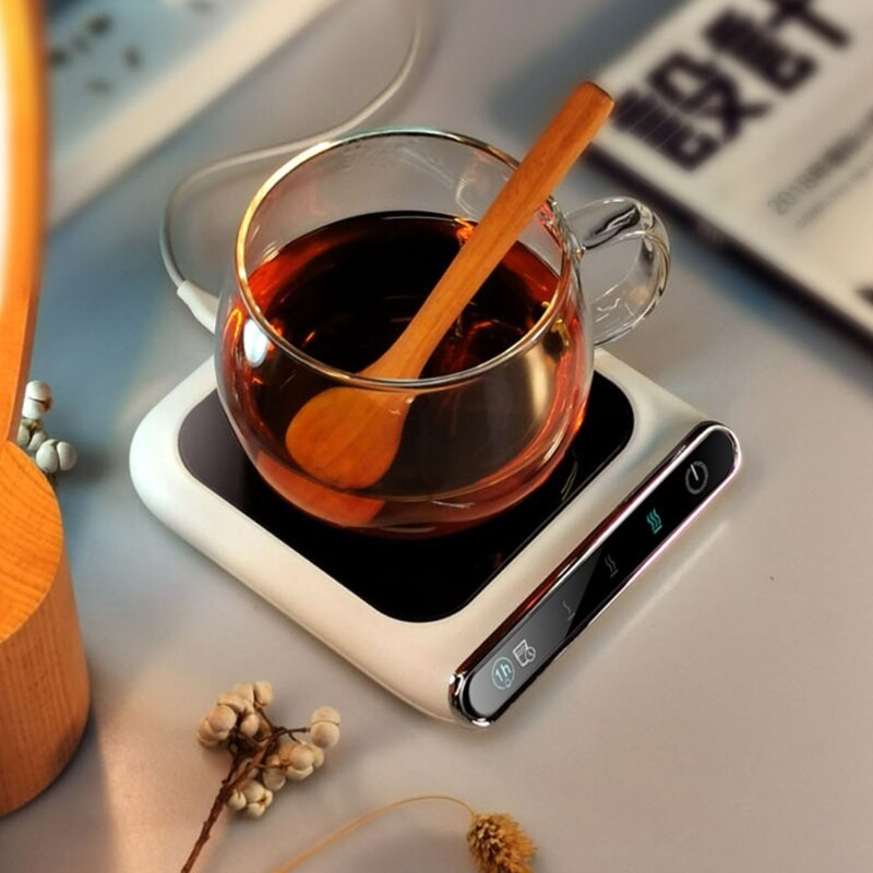 Portable Drink Water Reminder Cup Warmer Heat Beverage Mug Mat Keep Drink Warm Heater Mugs Coaster Autumn Winter Desktop