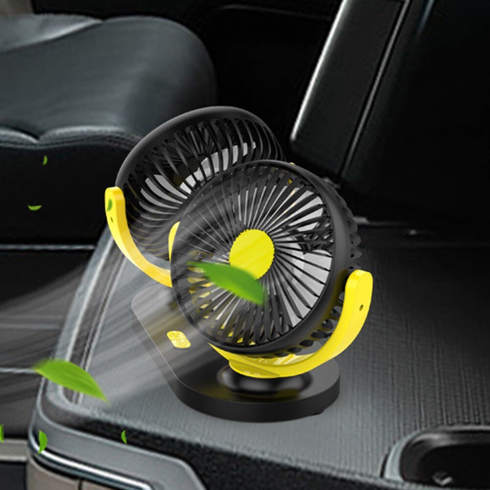 12V Mini Electric Car Fan Low Noise Summer Car Air Conditioner 360 Degree Rotating Cooling Fan Car Cooler Ventilador 12v
