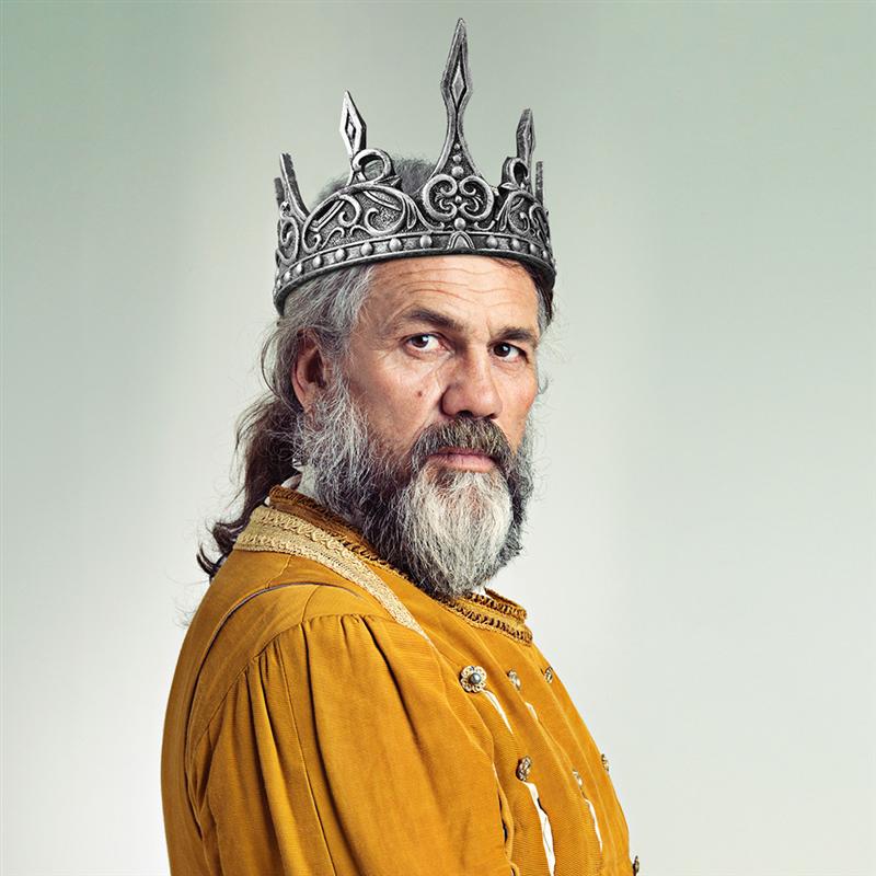 Uds.-Diadema de corona Medieval real para hombre, corona de espuma sintética, corona suave para Cosplay, tocado, decoración para