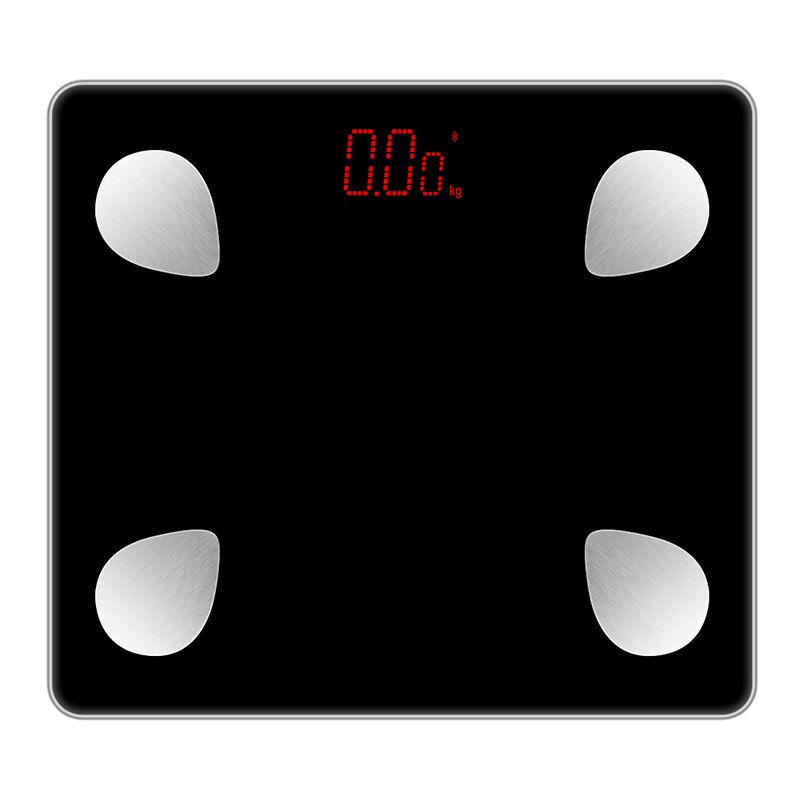 Digital Smart Bathroom Weight mi Scales Floor Body Fat Weighing Scale Electronic Balance Bluetooth LED Home bmi Fat Scale: black 2