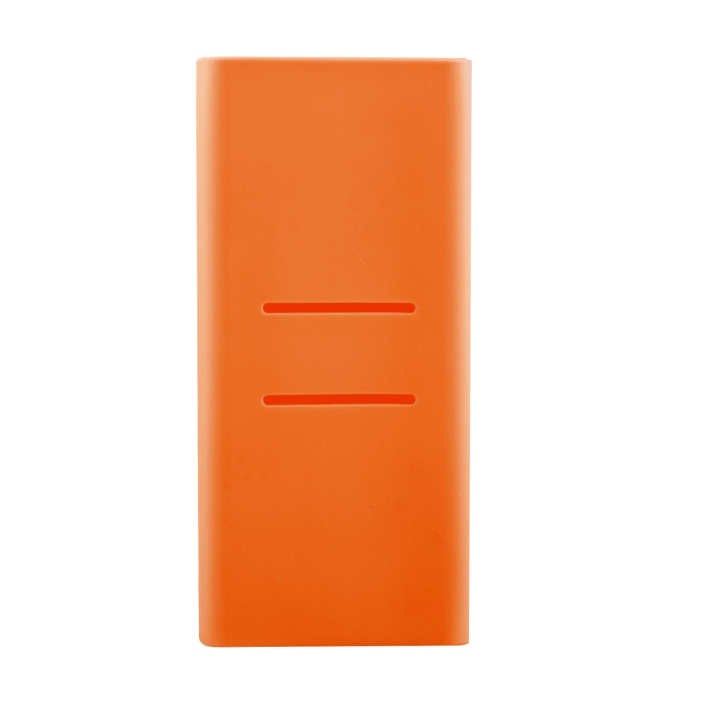 for Xiaomi Powerbank Case Silicone Case Portable External Battery cover for 20000mAh Xiaomi Power Bank: Orange