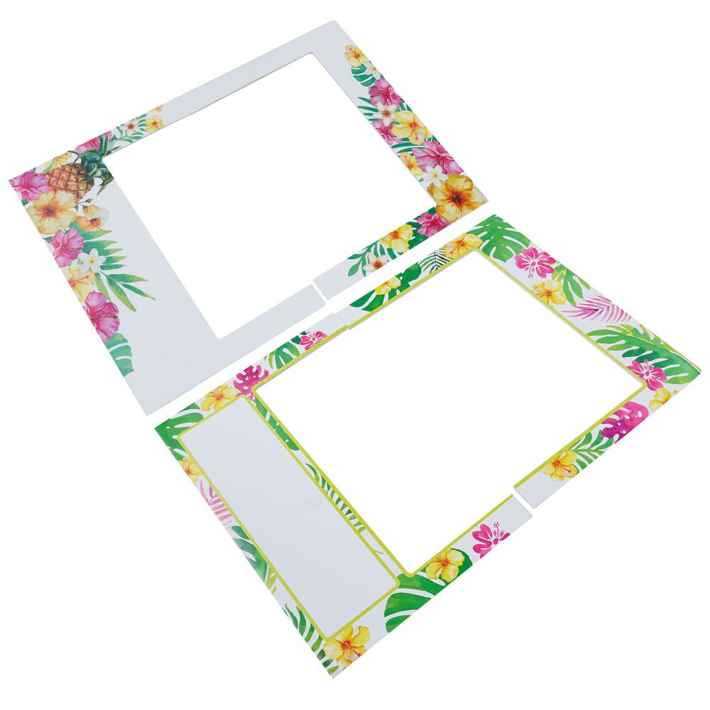 1Pc Hawaiian Summer Party Photo Frame Prop Party Picture Frame Selfie Props