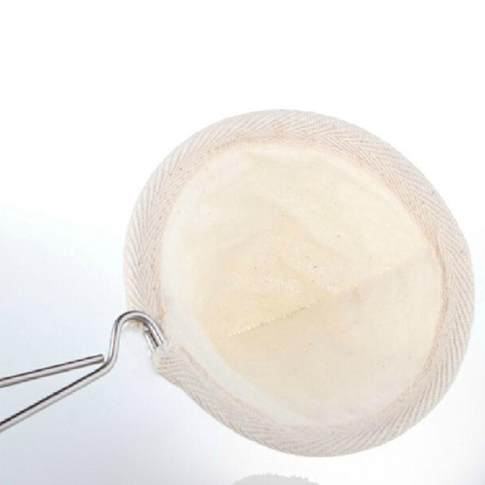 Herbruikbare Koffiefilter Zak Roestvrij Stalen Handgreep Flanellen Doek Zeef Dropping Pot Mesh Mand Gereedschap