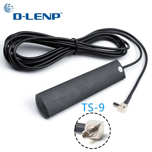 Dlenp 3dbi GSM Antenna with SMA Male/ TS9/ CRC9 Connector GSM Aerial RG174 With 2.5M Length Cable: TS9