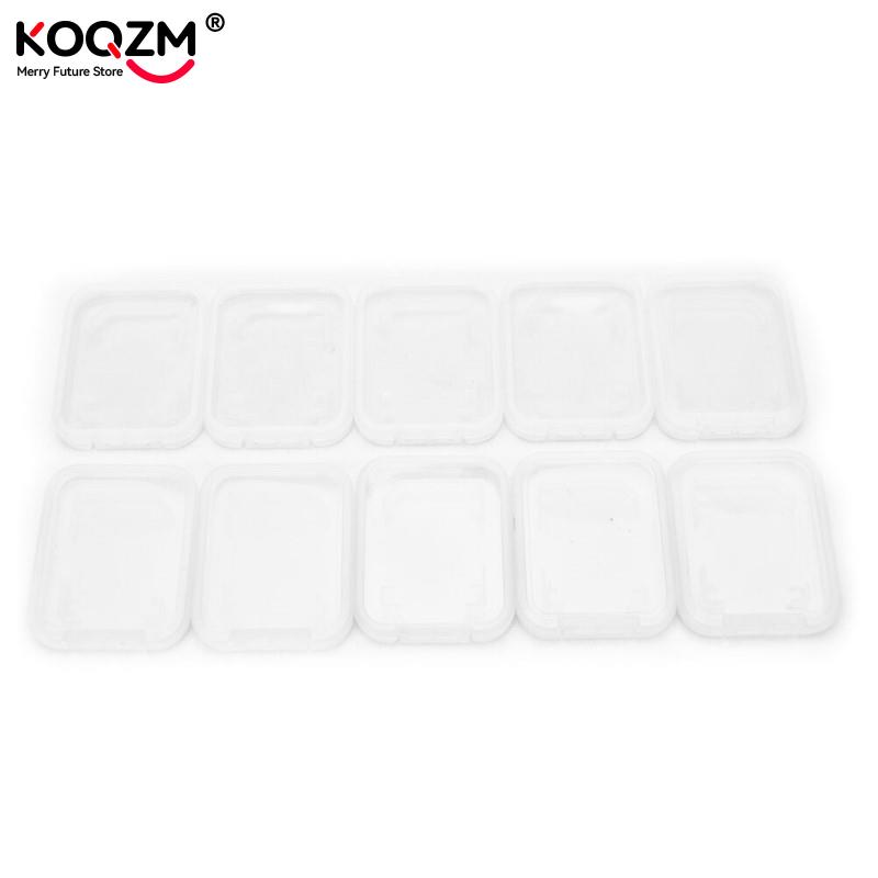 Étui pour carte mémoire SD SDHC, 10 pièces, protecteur, boîte de rangement en plastique transparent