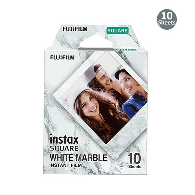 Fujifilm Instax Mini Film carré papier Photo bord noir/blanc 10-50 feuilles pour caméra Instax SQ10 SQ6 SQ20 partager imprimante SP-3: GRIS