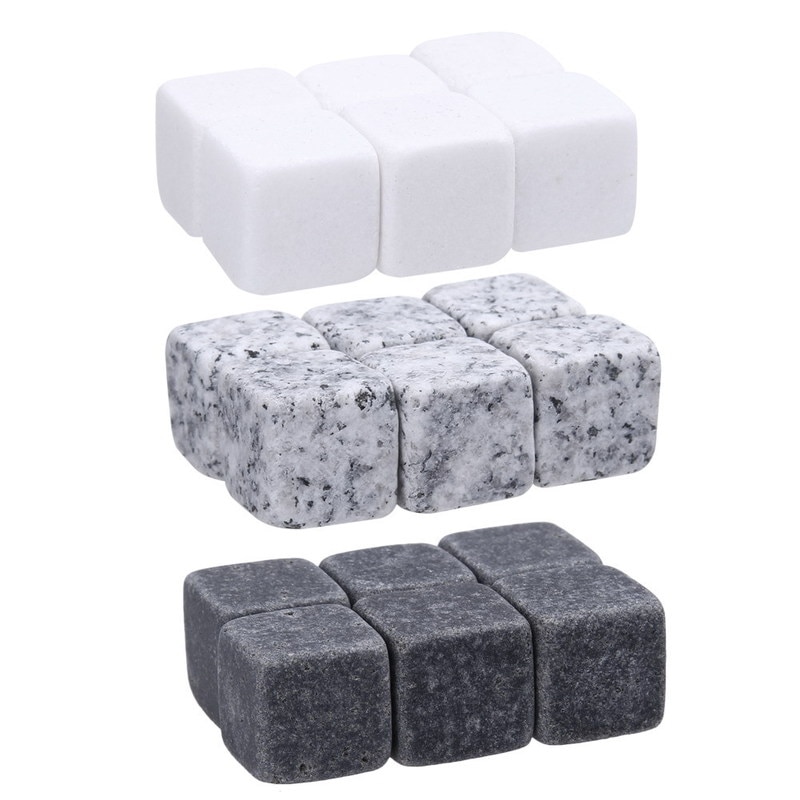 1 Bag Natural Whiskey Stones Sipping Ice Cube Whisky Stone Rock Cooler Wedding Favor Christmas Bar Cooler Ice Cube Stones