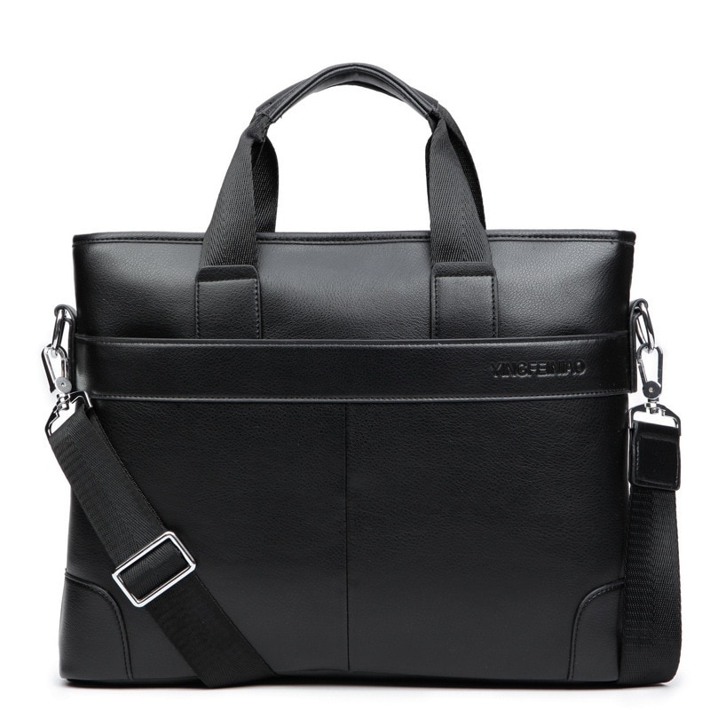 IMIDO Men's Business Casual Briefcase - PU Leather Laptop Bag - Large Capacity - 15 Inch