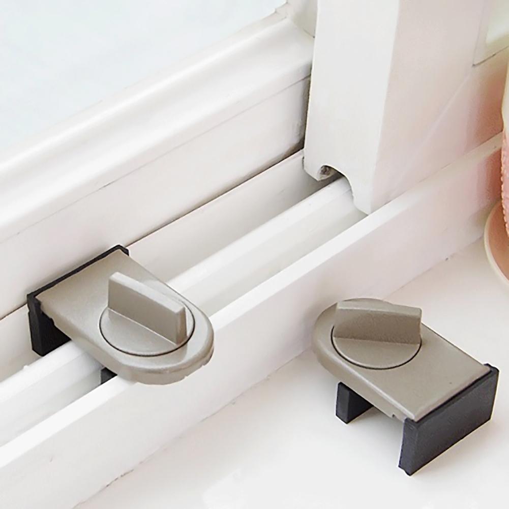 pc Aluminum Alloy Sliding Window Restrictor Lock Child Safety Device Limiter Kid Safety Lock Antitheft Locks responsible