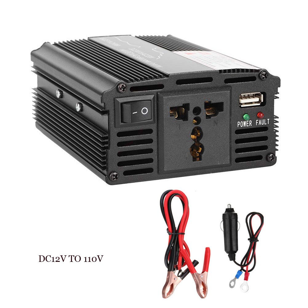 1Pc Peak 3000W DC12/24V To AC110/220V Car Power Inverter Converter: 12V to 110V