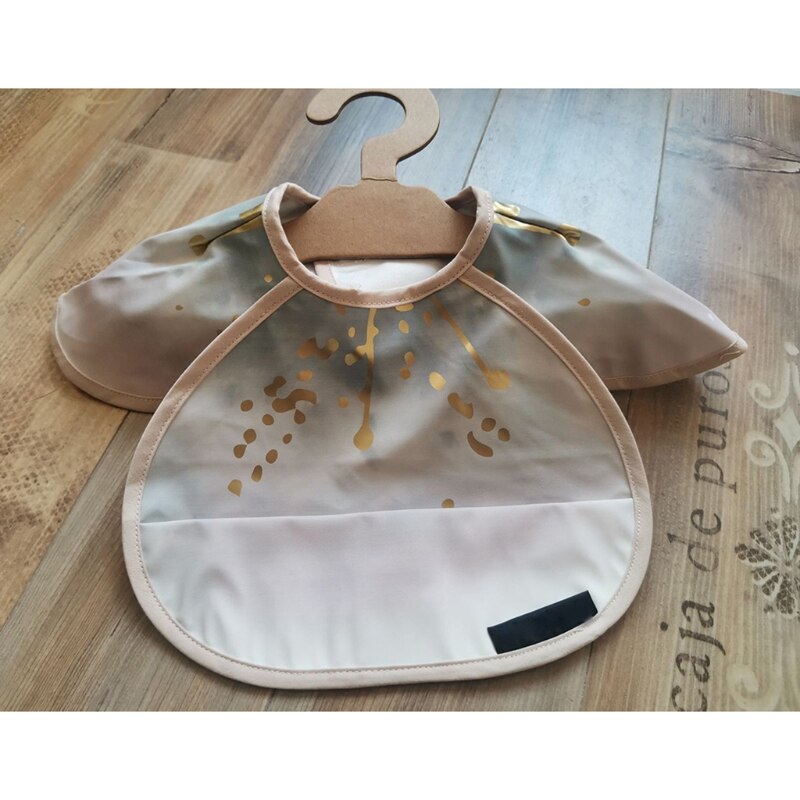 Zuigelingen Pu Leer Waterdicht Feeding Doek Baby Kwijlen Bib Burp Doek Met Pocket Tas Wasbaar Kinderen Tekening Schort