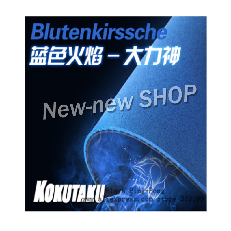 KOKUTAKU Original Blutenkirssche bleu éponge picots en Tennis De Table caoutchouc Ping Pong éponge pour 40mm + Tenis Tenis De Mesa