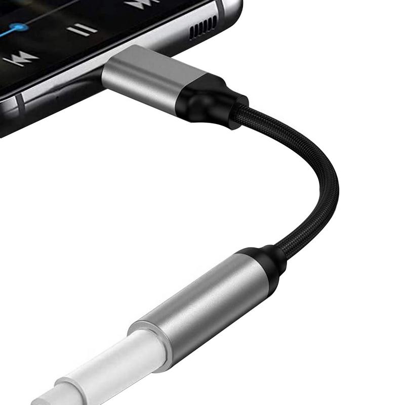 USB C Auf 3,5mm Audio Adapter HIFI Typ C Auf 3,5mm Weibliche Kopfhörer Jack Adapter Nylon Geflecht Aux kabel Tragbare HIFI Elektronik
