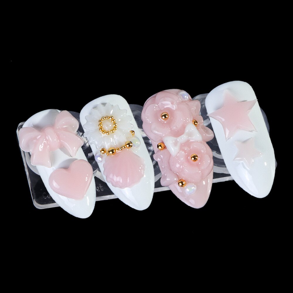 1Pc 3D Acryl Mal Voor Nail Art Decoraties Diy Siliconen Lippen Nail Art Sjablonen Bunny Nagels Art Mallen