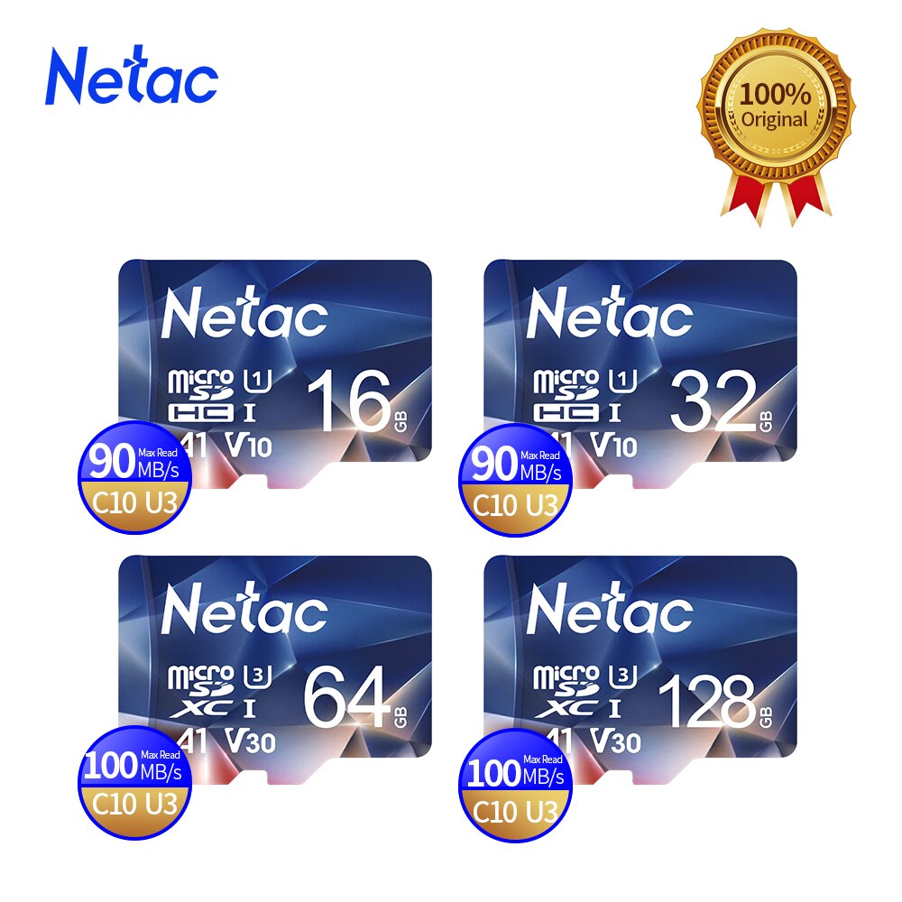 Netac Ultra Micro Sd-kaart Geheugenkaart 256Gb 512Gb 128Gb 64Gb 100 Mb/s 32Gb 16gb Class10 Sd/Tf Flash Geheugenkaart Voor Telefoon