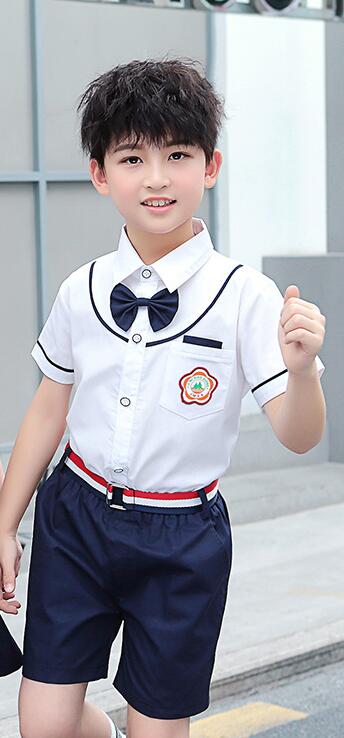 japanese school uniform boys and girls summer short-sleeved shirt suit British style children&#39;s graduation class costumes: 1 / 120